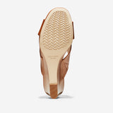 Cole Haan Adley Grand Wedge Sandal (50mm) British Tan Leather/Natural Stack
