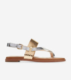 Cole Haan Anica Thong Sandal Gold/Silver Metallicsize 7.5