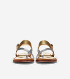 Cole Haan Anica Thong Sandal Gold/Silver Metallicsize 7.5