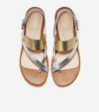 Cole Haan Anica Thong Sandal Gold/Silver Metallicsize 7.5