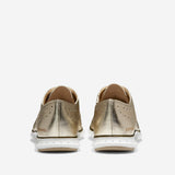 Cole Haan ZERØGRAND Wing Oxford Closed Hole Soft Gold Metallic Leather/Optic White