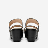 Cole Haan Grand Ambition Flatform Wedge Slide (65mm) Black Leather
