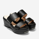 Cole Haan Grand Ambition Flatform Wedge Slide (65mm) Black Leather