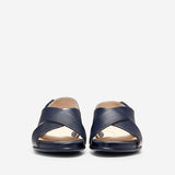 Cole Haan Grand Ambition Flat Sandal Marine Blue Leather/ Tonal