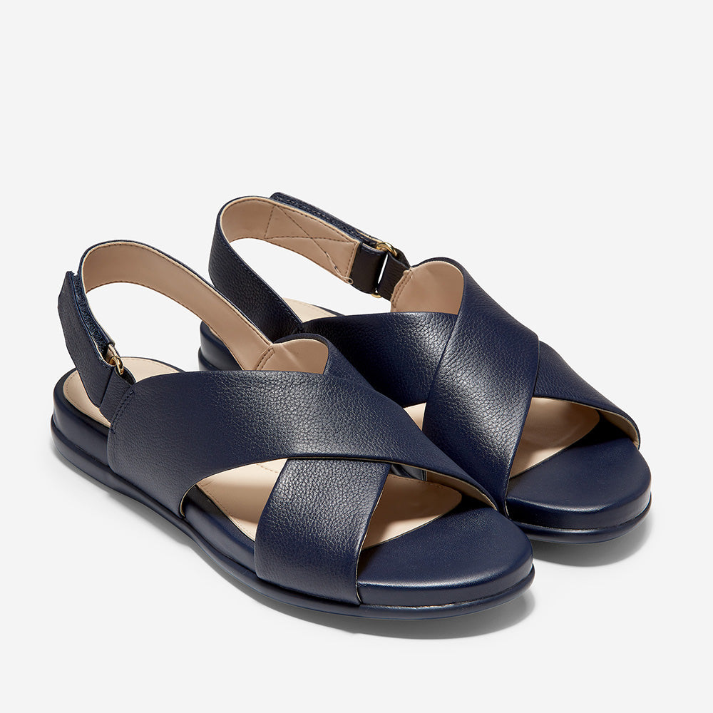 Cole Haan Grand Ambition Flat Sandal Marine Blue Leather/ Tonal | cart2cart | Footwear | Last Chance | Leather Goods | Sandals | Womens | Womens Fashion Cole Haan Grand Ambition Flat Sandal Marine Blue Leather/ Tonal | cart2cart | Footwear | Last Chance | Leather Goods | Sandals | Womens | Womens Fashion