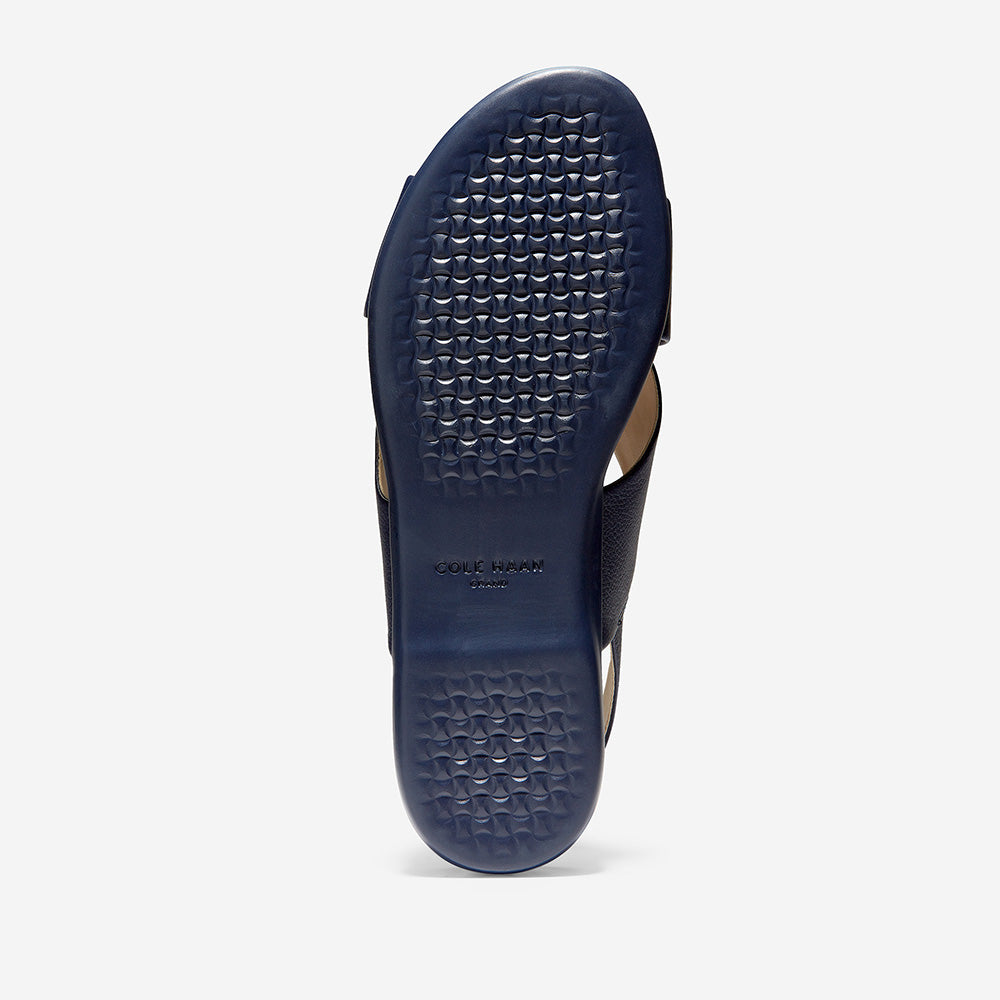 Cole Haan Grand Ambition Flat Sandal Marine Blue Leather/ Tonal | cart2cart | Footwear | Last Chance | Leather Goods | Sandals | Womens | Womens Fashion Cole Haan Grand Ambition Flat Sandal Marine Blue Leather/ Tonal | cart2cart | Footwear | Last Chance | Leather Goods | Sandals | Womens | Womens Fashion
