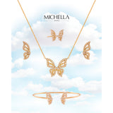 Michella 18 Ct Gold Diamond Butterfly Ring Basic