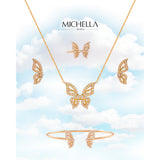 Michella 18 Ct Gold Diamond Butterfly Earring Basic