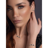 ميشيلا 18 قيراط الذهب الماس القرط الأساسي