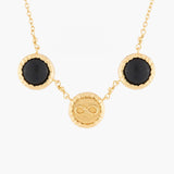 Les Nereides Infinity And Black Onyx Pendant Necklace