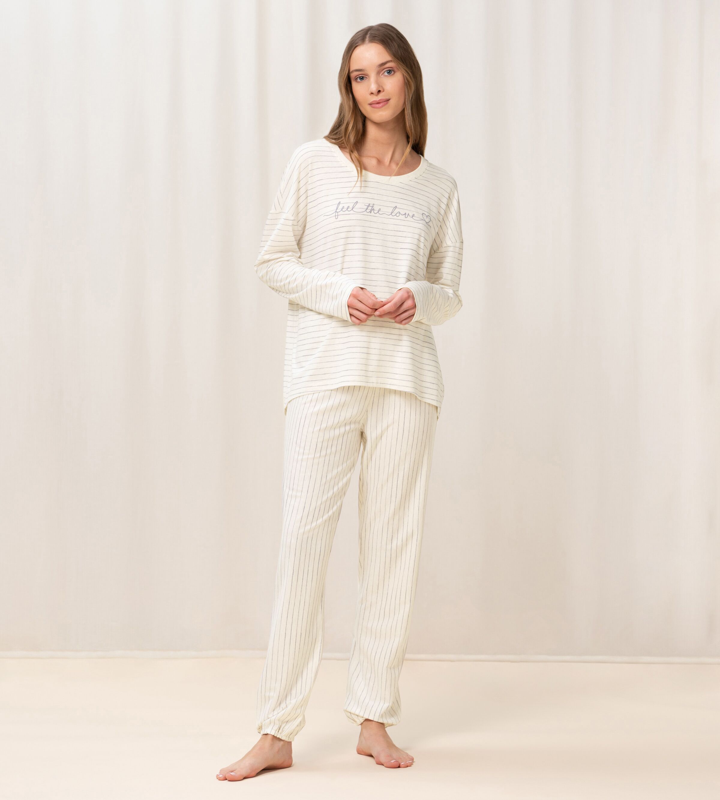Triumph Cotton Pajama Set In Long Sleeves –