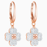 Swarovski Latisha Pierced Earrings White Rose-Gold Tone One Size