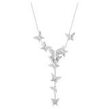 Swarovski Lilia Y Necklace Butterfly White Rhodium plated