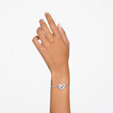 "Swarovski Matrix bracelet Heart, White, Rhodium plated"