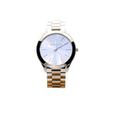 ساعة مايكل كورس نسائية ذات هيكل و سوار من الستانلس ستيل مع مينا  فضية