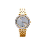 Michael Women's Darci, Yellow Tone, Stones On Bezel