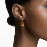 Swarovski Millenia Drop Earrings Pear cut Yellow Gold-tone plated