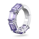 Swarovski Millenia ear cuff Octagon cut Swarovski zirconia, Purple, Rhodium plated