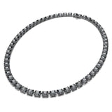 Swarovski Millenia necklace Square cut crystals, Gray, Rhodium plated