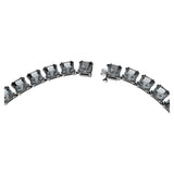 Swarovski Millenia necklace Square cut crystals, Gray, Rhodium plated