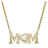 "Swarovski Mother’s Day necklace Heart, White, Gold-tone plated"