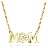 "Swarovski Mother’s Day necklace Heart, White, Gold-tone plated"