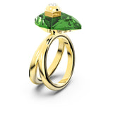 Swarovski Numina Ring Pear cut Green Gold-tone plated