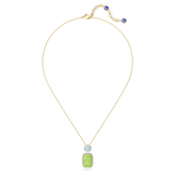 Swarovski Orbita necklace Octagon cut crystal, Multicolored, Gold-tone plated