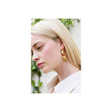 Les Nereides Precious Seawood And Pearl Stud Earring