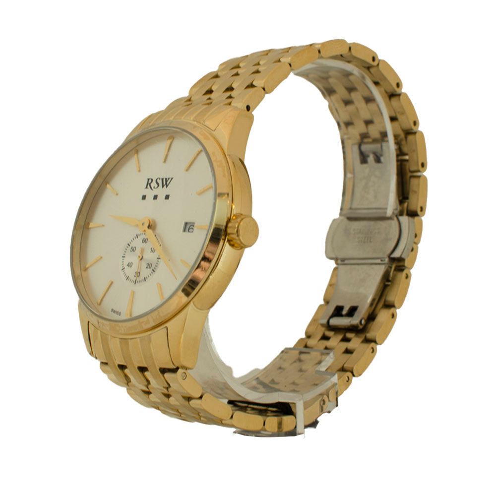 Rsw Men's Stainless Steel Watch With Ip Gold Metal Bracelet | Fashion Watches | GCC | Mens | Mens Watches | SP Rsw Men's Stainless Steel Watch With Ip Gold Metal Bracelet | Fashion Watches | GCC | Mens | Mens Watches | SP