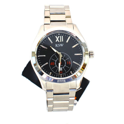 ساعة ار اس دابليو رجالية من الستانلس ستيل مع سوار معدني
