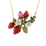 Les Nereides Strawberries White Flowers And Branch Full Of Leaves Necklace