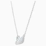 Swarovski Swan Necklace White Rose-Gold