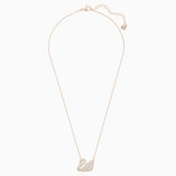 Swarovski Swan Necklace White Rose-Gold