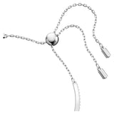 "Swarovski Iconic Swan bangle , White, Rhodium plated"