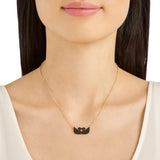 Swarovski Iconic Swan Necklace Black Rose-Gold Tone One Size