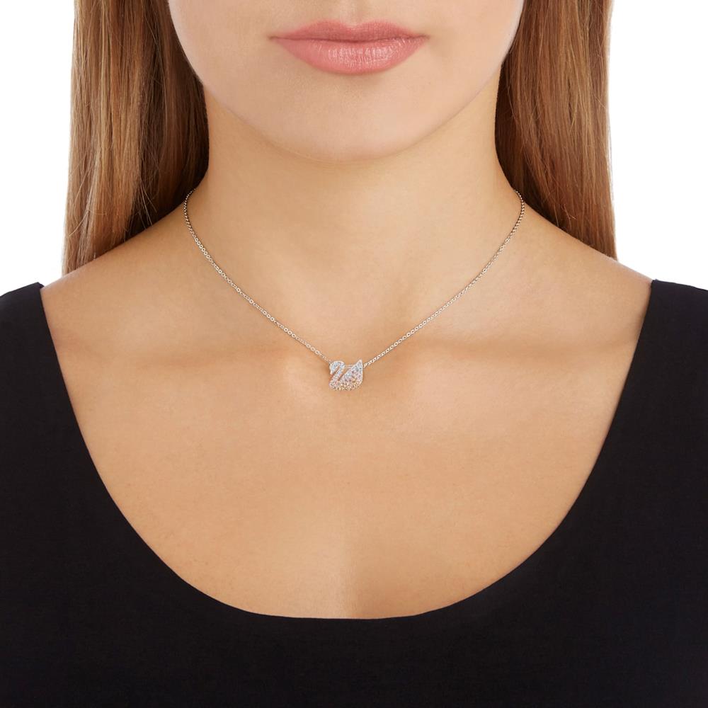 سواروفسكي ، قلادة البجعة الشهيرة ، متعددة الألوان ، مقاس واحد