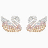 Swarovski Iconic Swan Pierced Earrings Multi-Colored One Size