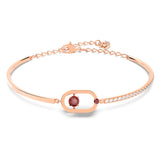 Swarovski Sparkling Dance Bangle Bracelet Red Rose gold-tone plated
