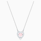 Swarovski,Sparkling Dance Heart Necklace,Pink,One Size