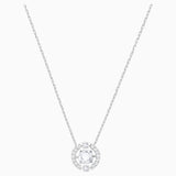 Swarovski Sparkling Dance Round Necklace White White One Size