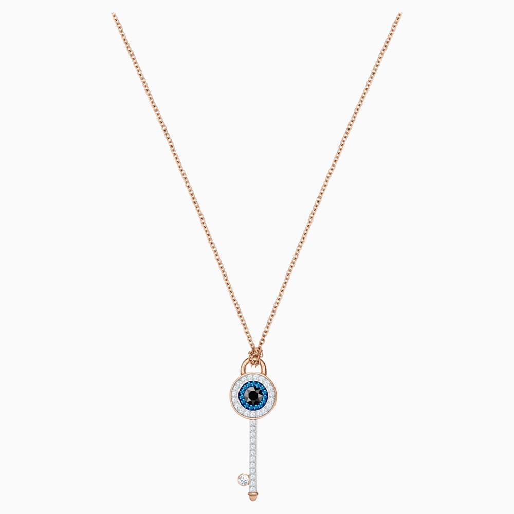 Swarovski Symbolic Evil Eye Pendant Multi-Colored Rose-Gold Tone One Size