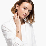 سواروفسكي ، سوار T ، رمادي ، ذهبي ، متوسط