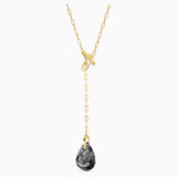 Swarovski T Bar Y Necklace Gray Gold-Tone One Size