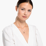 سواروفسكي، قلادة التحلية دبل، ذهب وردي، مقاس واحد