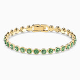 سواروفسكي ، سوار تنس ، أبيض ، ذهبي وردي ، مقاس واحد