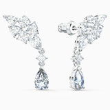 Swarovski Tennis Deluxe Cluster Mixed Pierced Earrings White One Size