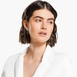 Swarovski Tennis Deluxe Cluster Mixed Pierced Earrings White One Size