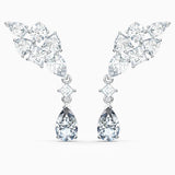 Swarovski Tennis Deluxe Cluster Mixed Pierced Earrings White One Size