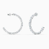 Swarovski Tennis Deluxe Mixed Hoop Pierced Earrings White One Size